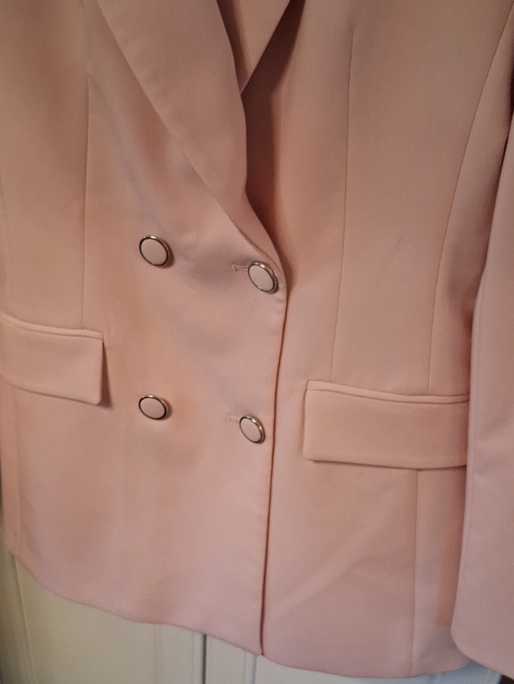 Zara Double Breasted Pink Blazer Size Small - Picture 3 of 8